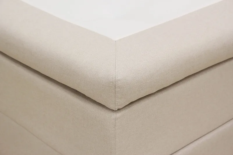 Hilton Komplet Sengpakke 180x200 cm Kontinentalseng med kvadreret sengegavl - Beige - Møbler - Senge - Kontinentalsenge