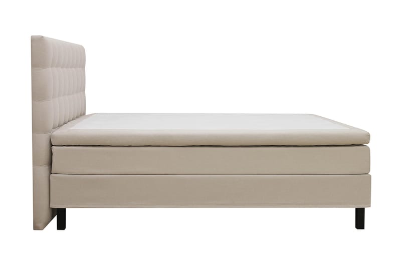 Hilton Komplet Sengpakke 180x200 cm Kontinentalseng med kvadreret sengegavl - Beige - Møbler - Senge - Komplet sengepakke