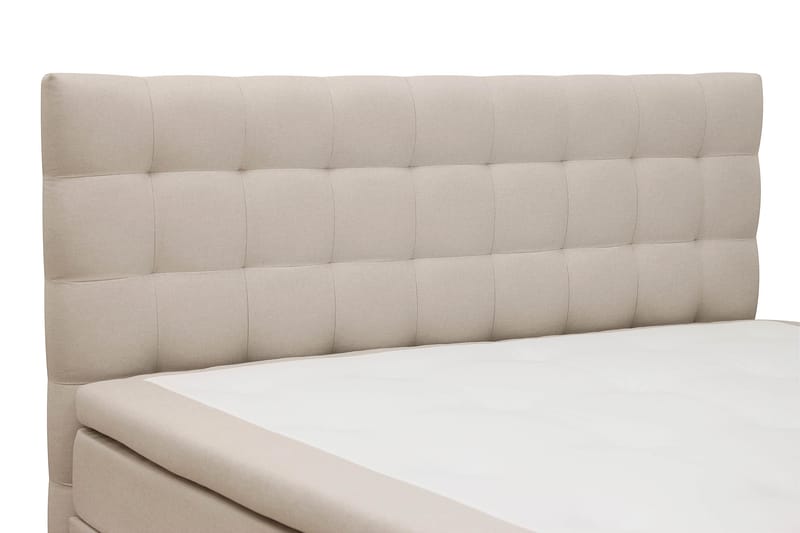 Hilton Komplet Sengpakke 180x200 cm Kontinentalseng med kvadreret sengegavl - Beige - Møbler - Senge - Komplet sengepakke