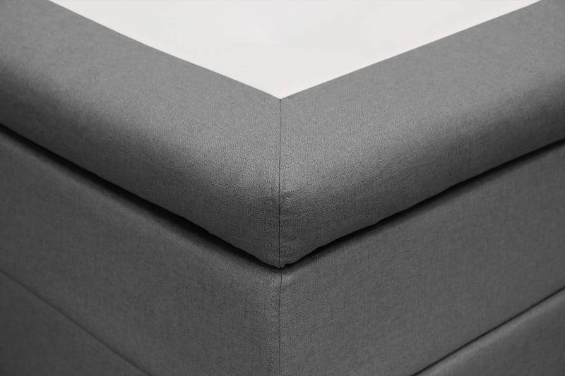 Hilton Komplet Sengpakke 180x200 cm Kontinentalseng med kvadreret sengegavl - Grå - Møbler - Senge - Kontinentalsenge