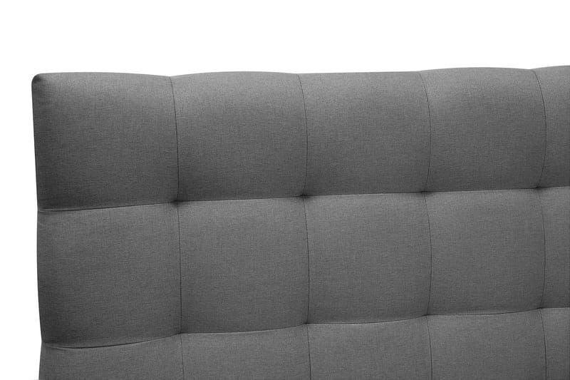 Hilton Komplet Sengpakke 180x200 cm Kontinentalseng med kvadreret sengegavl - Grå - Møbler - Senge - Kontinentalsenge