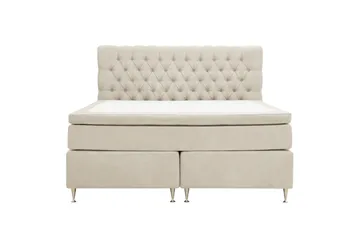 Hilton Lyx Komplet sengepakke 160x200 cm Kontinentalseng med knappet sengegavl i chenille