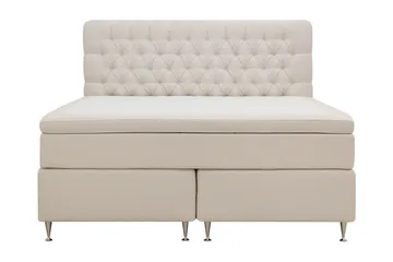 Hilton Lyx Komplet Sengepakke 160x200 cm Kontinentalseng med knapstukket sengegavl i bouclé