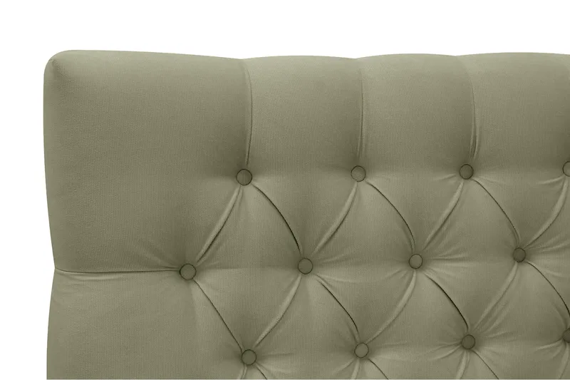 Hilton Lyx Komplet Sengepakke 160x200 cm Kontinentalseng med knapstukket sengegavl i fløjl - Olivengrøn / Fløjl - Møbler - Senge - Kontinentalsenge
