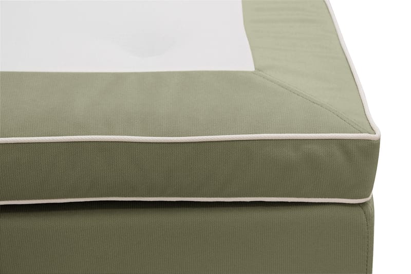 Hilton Lyx Komplet Sengepakke 160x200 cm Kontinentalseng med knapstukket sengegavl i fløjl - Olivengrøn / Fløjl - Møbler - Senge - Kontinentalsenge