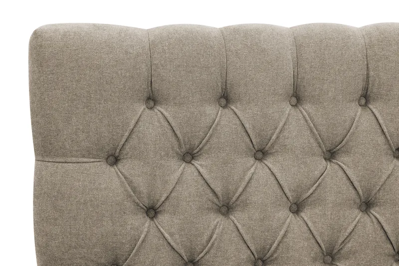 Hilton Lyx komplet sengepakke 180x200 cm kontinentalseng med knapbetrukket sengegavl i chenille - Brun - Møbler - Senge - Kontinentalsenge