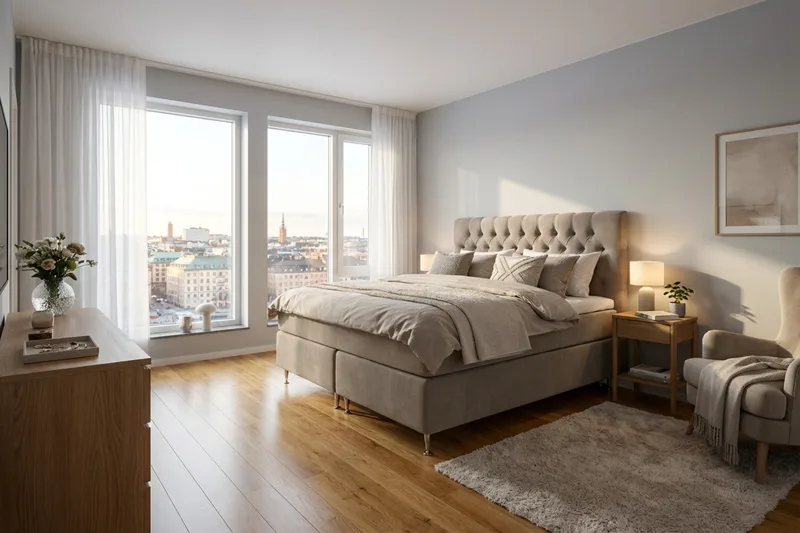 Hilton Lyx komplet sengepakke 180x200 cm kontinentalseng med knapbetrukket sengegavl i chenille - Brun - Møbler - Senge - Kontinentalsenge