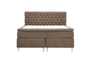 Hilton Lyx komplet sengepakke 180x200 cm kontinentalseng med knapbetrukket sengegavl i chenille