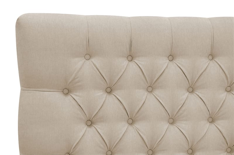 Hilton Lyx Komplet Sengepakke 180x200 cm Kontinentalseng med knapdekoreret sengegavl - Beige - Møbler - Senge - Kontinentalsenge
