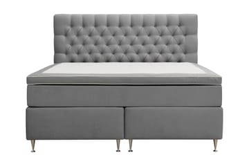 Hilton lyx Komplet Sengepakke 180x200 cm Kontinentalseng med knapdekoreret sengegavl i fløjl