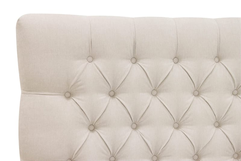 Hilton lyx Komplet Sengepakke 180x200 cm Kontinentalseng med knapdekoreret sengegavl - Lys beige - Møbler - Senge - Komplet sengepakke