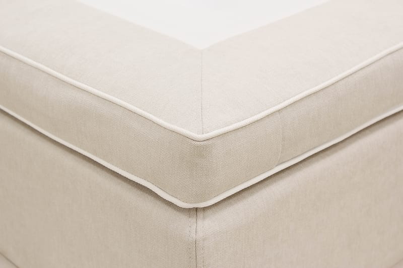 Hilton lyx Komplet Sengepakke 180x200 cm Kontinentalseng med knapdekoreret sengegavl - Lys beige - Møbler - Senge - Komplet sengepakke