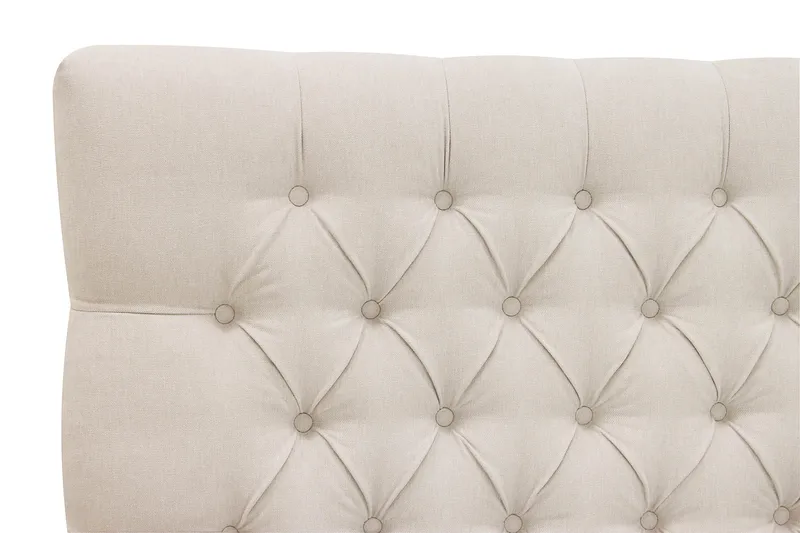 Hilton Lyx Komplet Sengepakke 180x200 cm Kontinentalseng med knapdekoreret sengegavl - Lys beige - Møbler - Senge - Kontinentalsenge