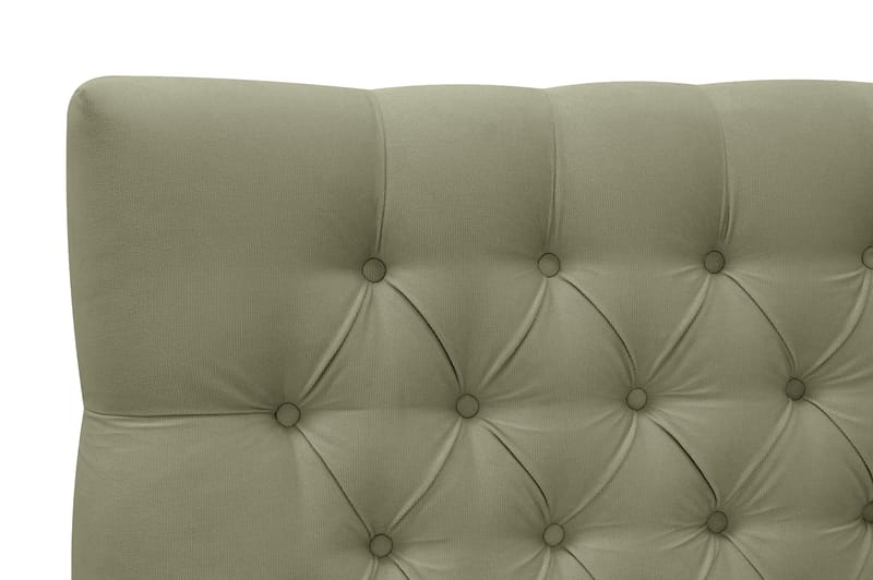 Hilton lyx Komplet Sengepakke 180x200 cm Kontinentalseng med knapdekoreret sengegavl - Olivengrøn - Møbler - Senge - Komplet sengepakke