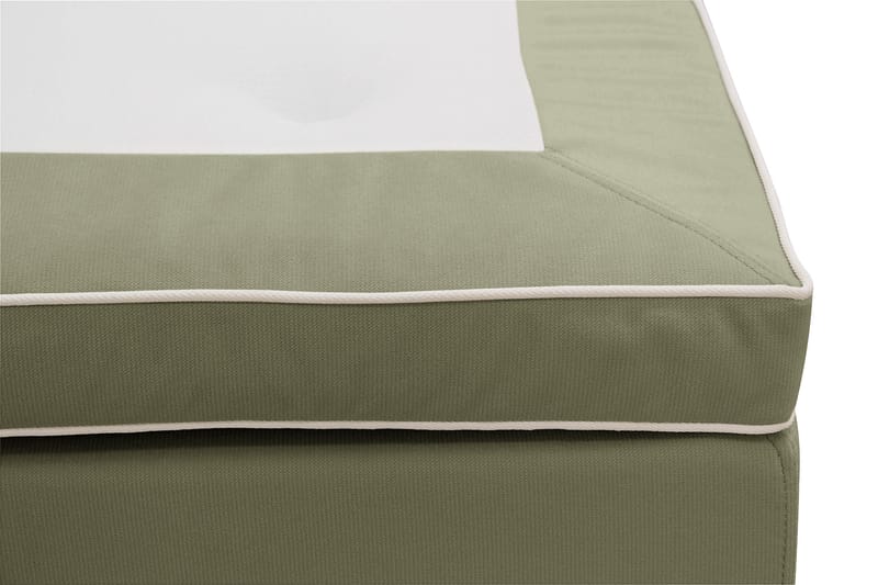Hilton lyx Komplet Sengepakke 180x200 cm Kontinentalseng med knapdekoreret sengegavl - Olivengrøn - Møbler - Senge - Komplet sengepakke