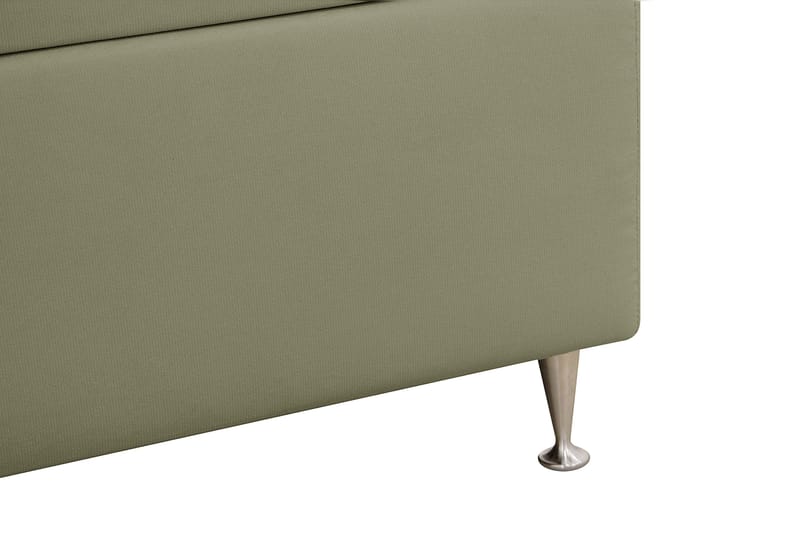 Hilton lyx Komplet Sengepakke 180x200 cm Kontinentalseng med knapdekoreret sengegavl - Olivengrøn - Møbler - Senge - Komplet sengepakke
