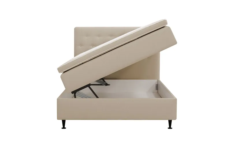 Hilton Plus Komplet sengepakke med opbevaring 120x200 cm - Beige - Møbler - Senge - Kontinentalsenge