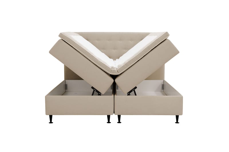 Hilton Plus Komplet sengepakke med opbevaring 180x200 cm - Beige - Møbler - Senge - Kontinentalsenge