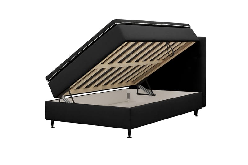 Hilton Plus Kontinentalseng med opbevaring 140x200 cm - Antracit - Møbler - Senge - Kontinentalsenge