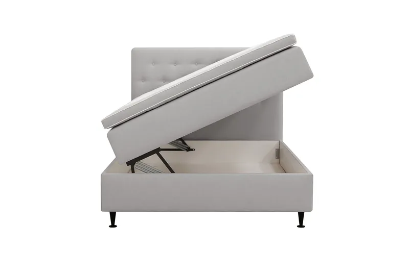 Hilton Plus Komplet sengepakke med opbevaring 120x200 cm - Grå - Møbler - Senge - Kontinentalsenge