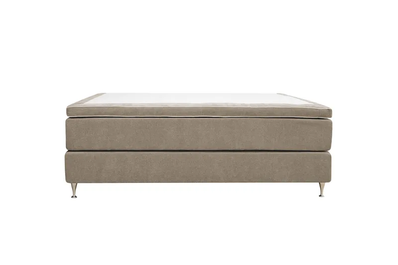 Hilton Premium kontinentalseng 180x200 cm - Lysebrunt stof - Møbler - Senge - Kontinentalsenge