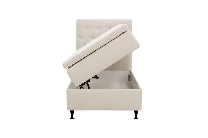 Hilton Plus Komplet sengepakke med opbevaring 90x200 cm - Lys beige - Møbler - Senge - Kontinentalsenge