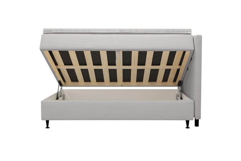 Hilton Plus Komplet sengepakke med opbevaring 140x200 cm - Grå - Møbler - Senge - Kontinentalsenge