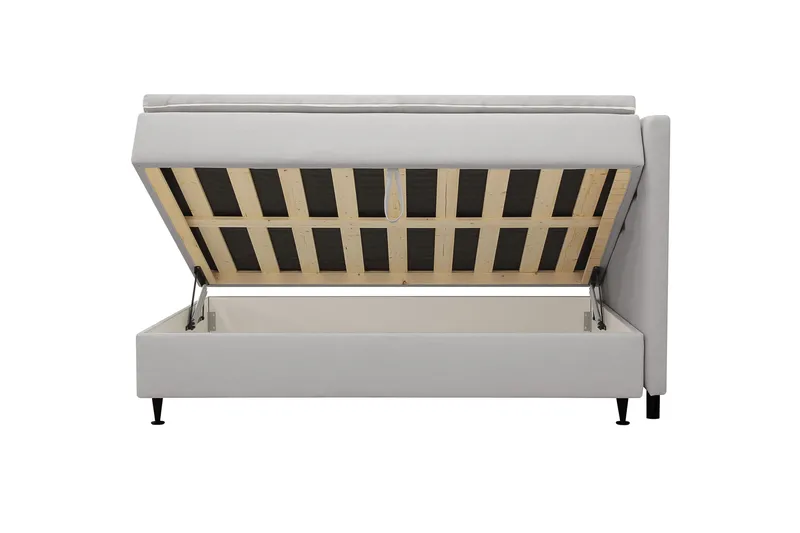 Hilton Plus Komplet sengepakke med opbevaring 120x200 cm - Grå - Møbler - Senge - Kontinentalsenge