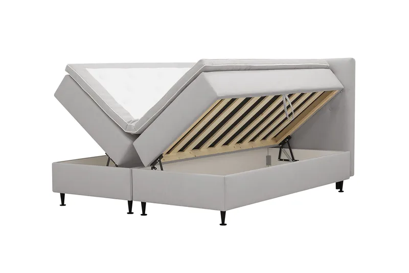 Hilton Plus Komplet sengepakke med opbevaring 180x200 cm - Grå - Møbler - Senge - Kontinentalsenge