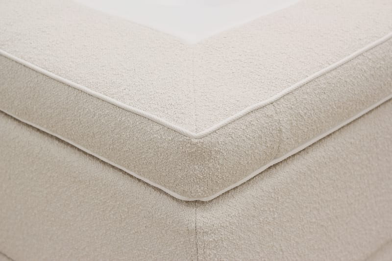 Hilton Premium Komplet Sengepakke 160x200 cm Kontinentalseng med Sengegavl - Beige Bouclé - Møbler - Senge - Kontinentalsenge