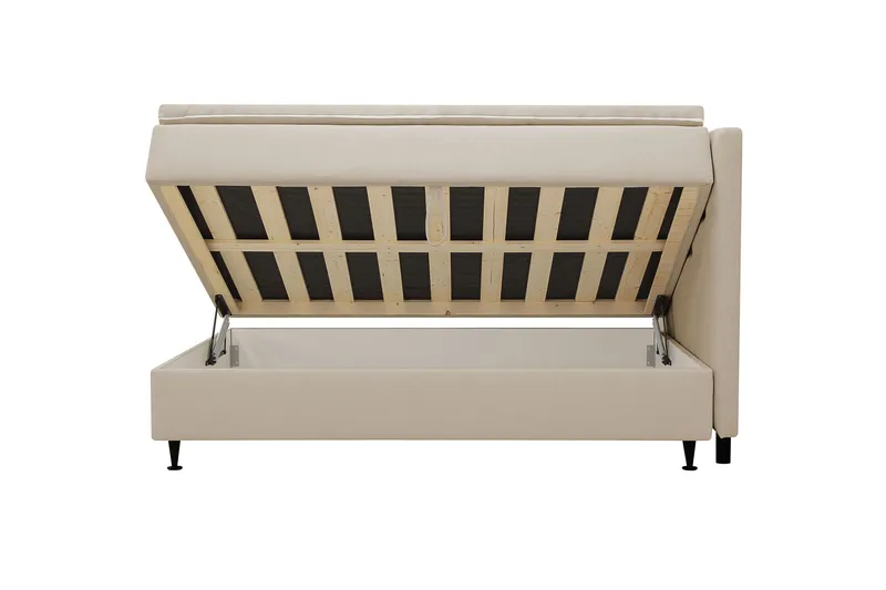 Hilton Plus Komplet sengepakke med opbevaring 140x200 cm - Beige - Møbler - Senge - Kontinentalsenge