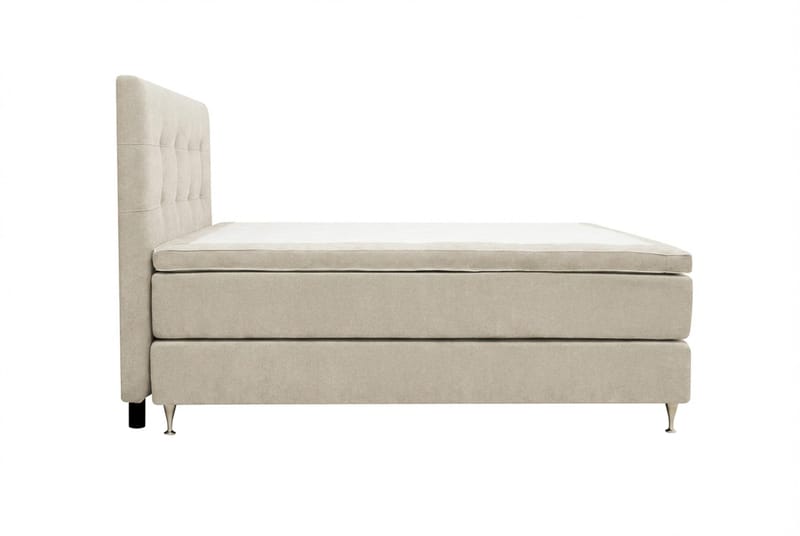 Hilton Premium komplet sengepakke 180x200 cm kontinentalseng med sengegavl - Beige stof - Møbler - Senge - Kontinentalsenge