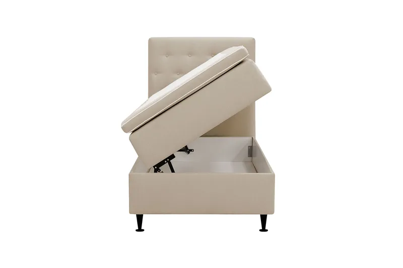 Hilton Plus Komplet sengepakke med opbevaring 90x200 cm - Beige - Møbler - Senge - Kontinentalsenge