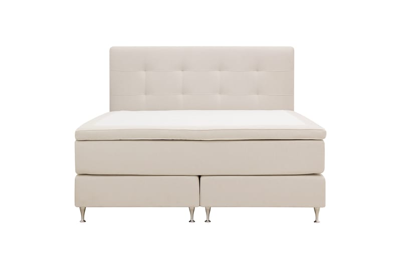 Hilton Premium Kontinentalseng 180x200 cm - Beige Stof - Møbler - Senge - Kontinentalsenge