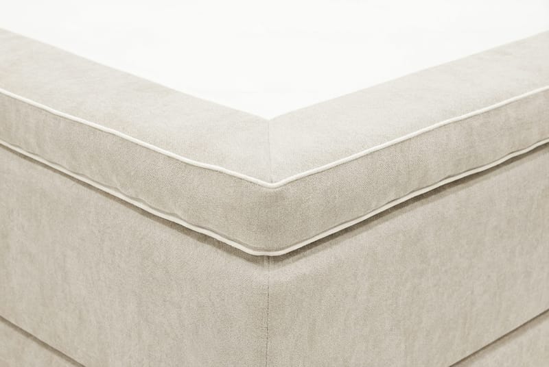 Hilton Premium kontinentalseng 160x200 cm - Beige stof - Møbler - Senge - Kontinentalsenge