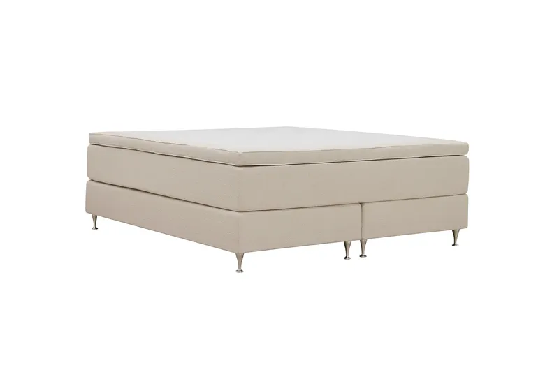 Hilton Premium Kontinentalseng 180x200 cm - Beige Bouclé - Møbler - Senge - Kontinentalsenge