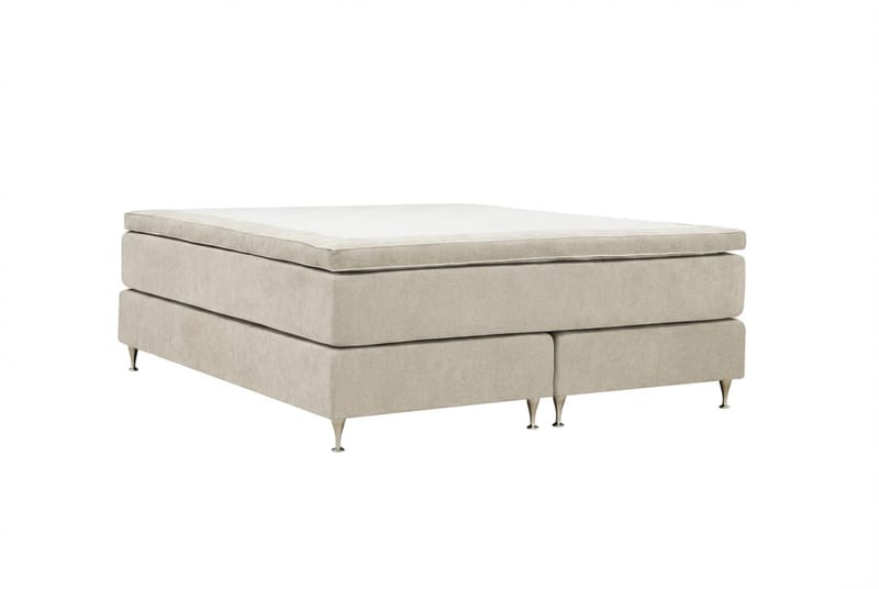 Hilton Premium kontinentalseng 160x200 cm - Beige stof - Møbler - Senge - Kontinentalsenge