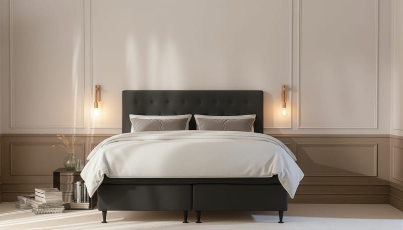 Hilton Plus Komplet seng pakke 180x200 cm - Antracit - Møbler - Senge - Komplet sengepakke