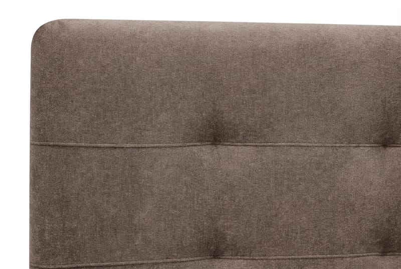 Hilton Premium komplet sengepakke 160x200 cm kontinentalseng med sengegavl - Brunt stof - Møbler - Senge - Kontinentalsenge