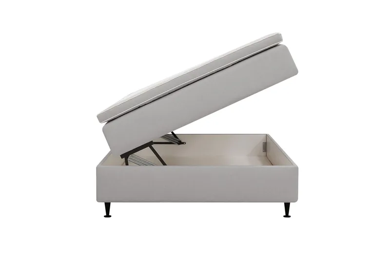Hilton Plus Kontinentalseng med opbevaring 120x200 cm - Grå - Møbler - Senge - Kontinentalsenge
