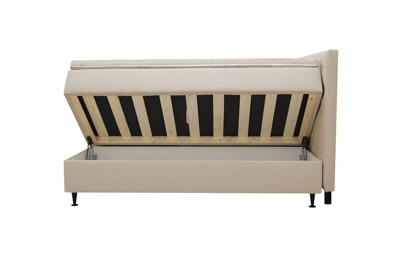 Hilton Plus Komplet sengepakke med opbevaring 160x200 cm - Beige - Møbler - Senge - Kontinentalsenge