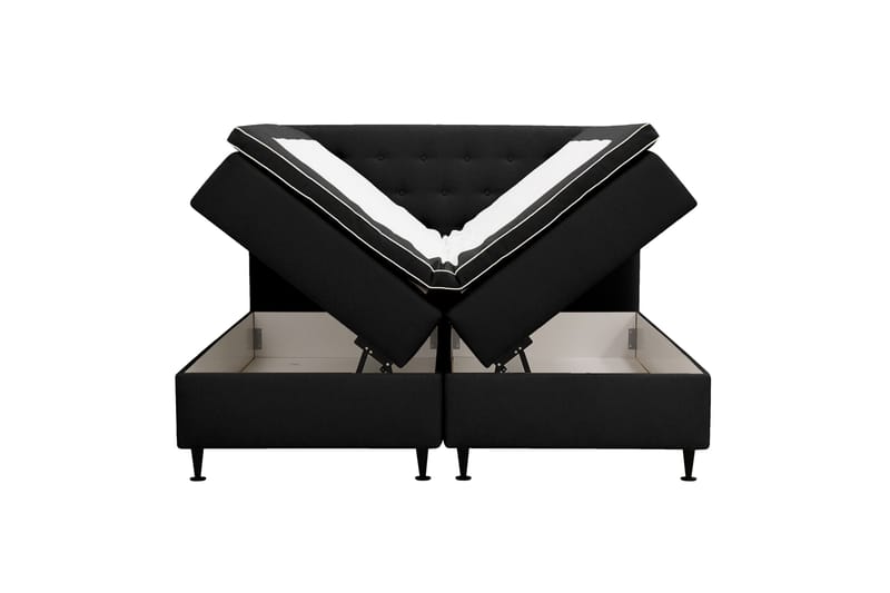 Hilton Plus Kontinentalseng med opbevaring 160x200 cm - Antracit - Møbler - Senge - Kontinentalsenge