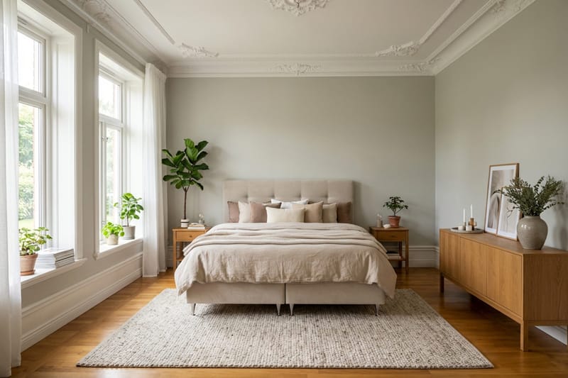 Hilton Premium komplet sengepakke 180x200 cm kontinentalseng med sengegavl - Beige stof - Møbler - Senge - Kontinentalsenge