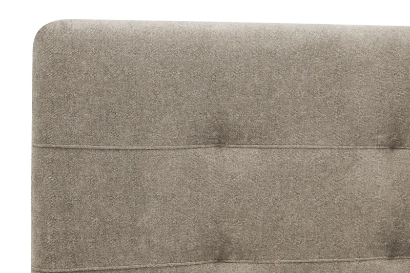 Hilton Premium komplet sengepakke 160x200 cm kontinentalseng med sengegavl - Lysebrunt stof - Møbler - Senge - Kontinentalsenge