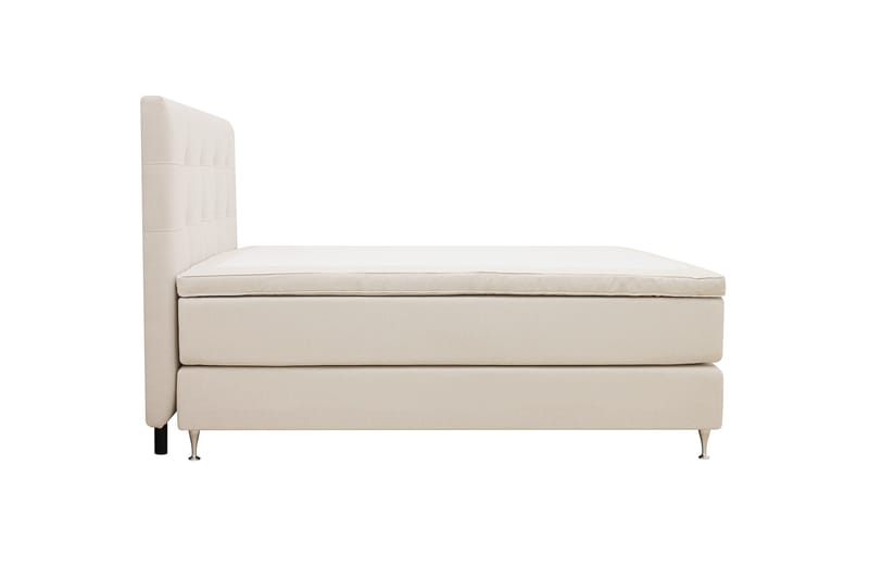 Hilton Premium Kontinentalseng 160x200 cm - Beige Stof - Møbler - Senge - Kontinentalsenge