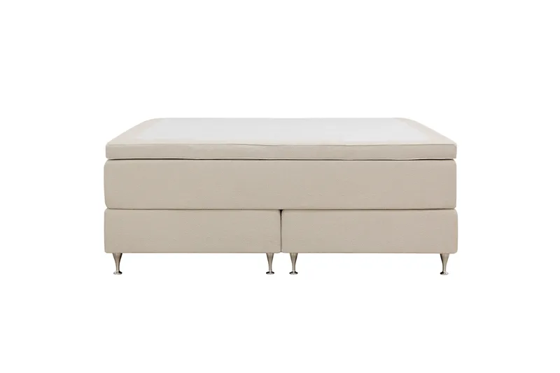 Hilton Premium Kontinentalseng 160x200 cm - Beige Bouclé - Møbler - Senge - Kontinentalsenge