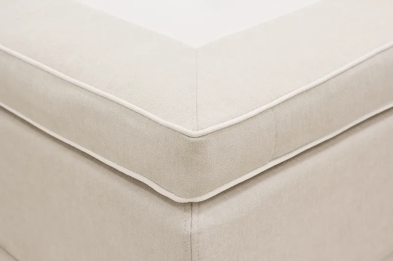 Hilton Premium Komplet Sengepakke 160x200 cm Kontinentalseng med Sengegavl - Beige Stof - Møbler - Senge - Kontinentalsenge