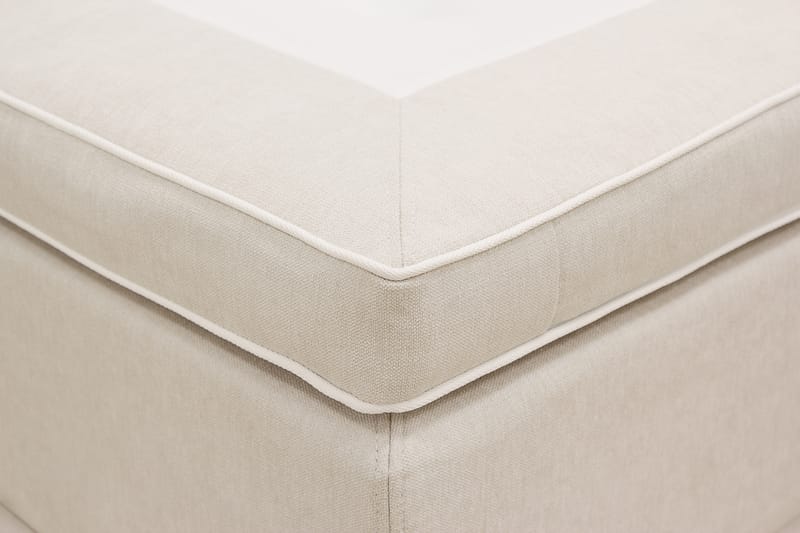 Hilton Premium Komplet Sengepakke 180x200 cm Kontinentalseng med Sengegavl - Beige Stof - Møbler - Senge - Kontinentalsenge