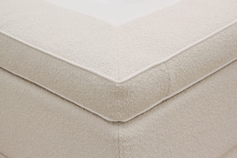 Hilton Premium Komplet Sengepakke 180x200 cm Kontinentalseng med Sengegavl - Beige Bouclé - Møbler - Senge - Kontinentalsenge