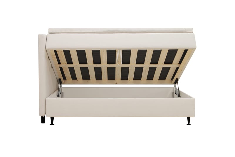 Hilton Plus Komplet sengepakke med opbevaring 140x200 cm - Lys beige - Møbler - Senge - Kontinentalsenge